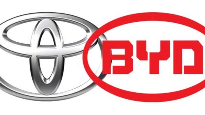 Toyota e BYD, joint-venture per sviluppo veicoli elettrici