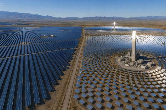 Impianto fotovoltaico affiancato a un sistema solare termodinamico a concentrazione CSP